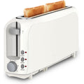 2-Slice Slim Toaster, 6 Shade Settings with Cancel, Reheat & Defrost, 10" Long Slot, Auto Shut off, Removable Crumb Tray, White